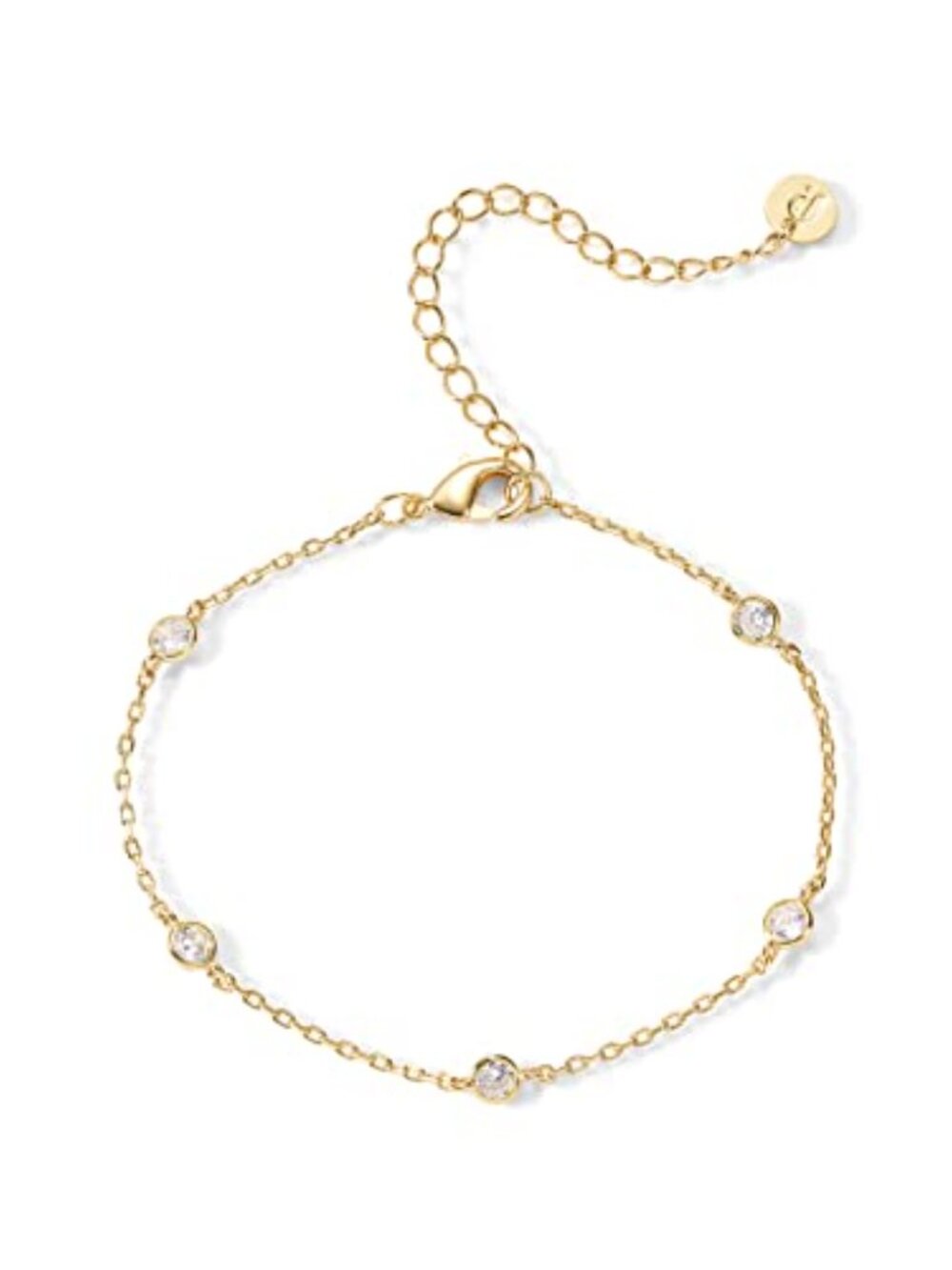 14K Gold Plated Beaded Bracelet for Women Stackable‎ Gold Bead Bracelet